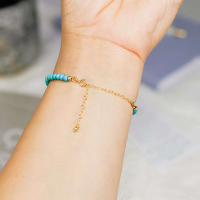 Turquoise Tasbih Chain Bracelet, islamic_prayer_beads - Grounded Revival