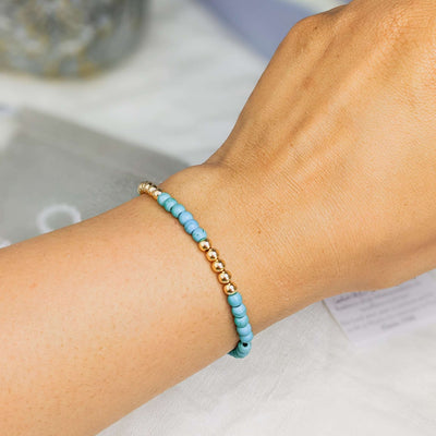 Turquoise Tasbih Chain Bracelet, islamic_prayer_beads - Grounded Revival