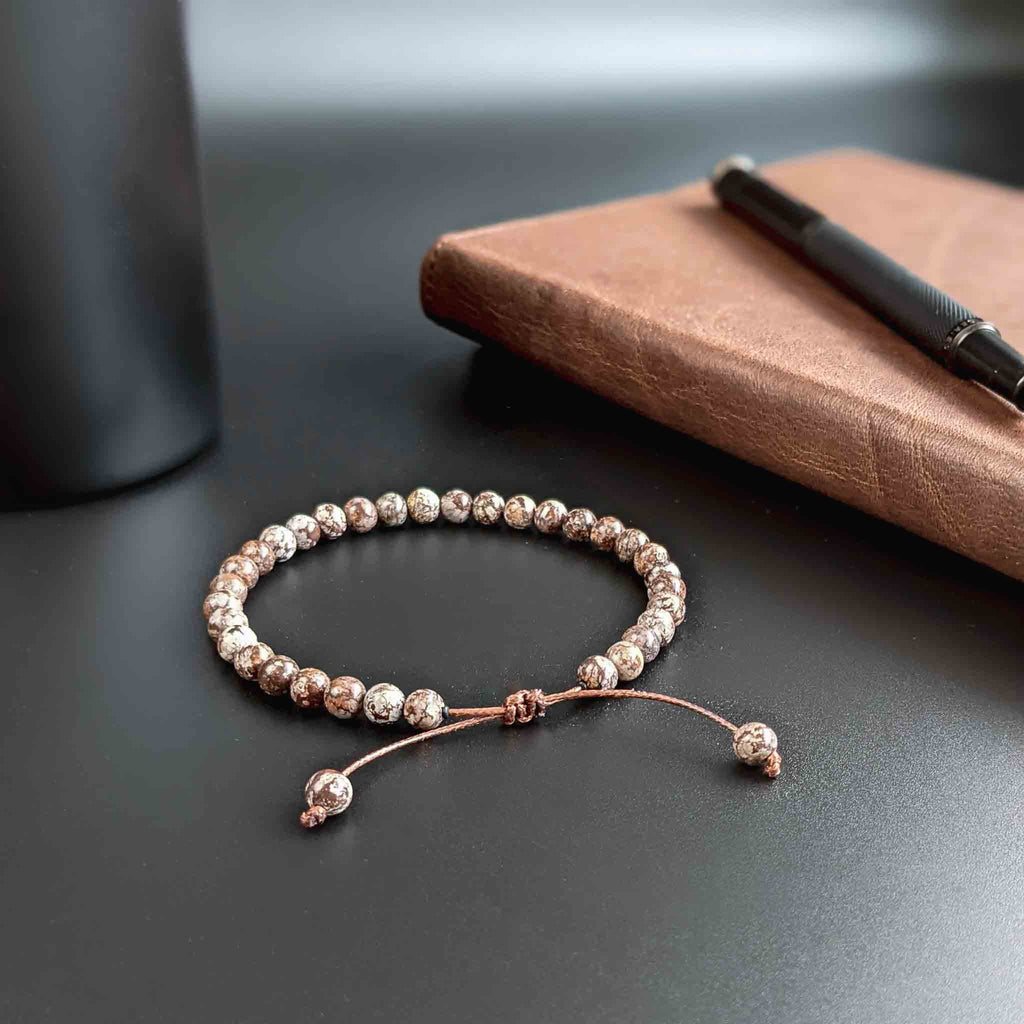Snowflake Obsidian | Men's Tasbih Bracelet, islamic_prayer_beads - Grounded Revival