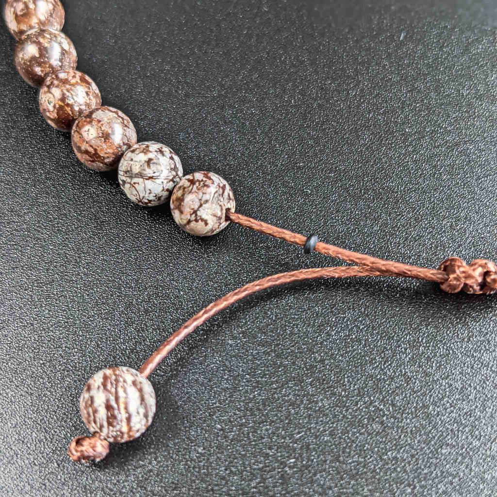 Snowflake Obsidian | Men's Tasbih Bracelet, islamic_prayer_beads - Grounded Revival