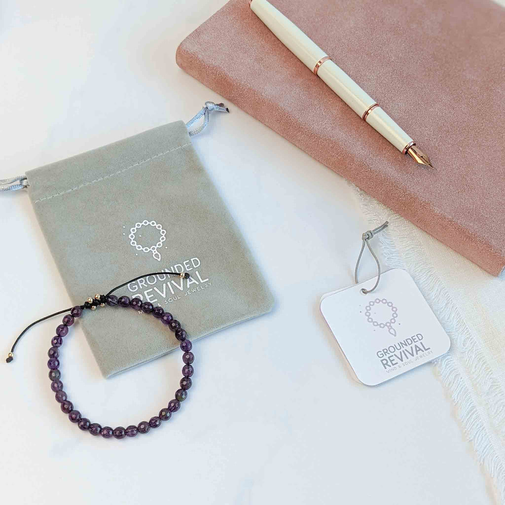 Amethyst Tasbih Bracelet, islamic_prayer_beads - Grounded Revival