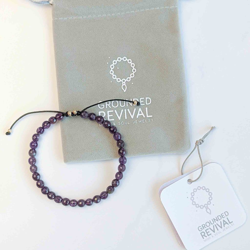 Amethyst Tasbih Bracelet, islamic_prayer_beads - Grounded Revival