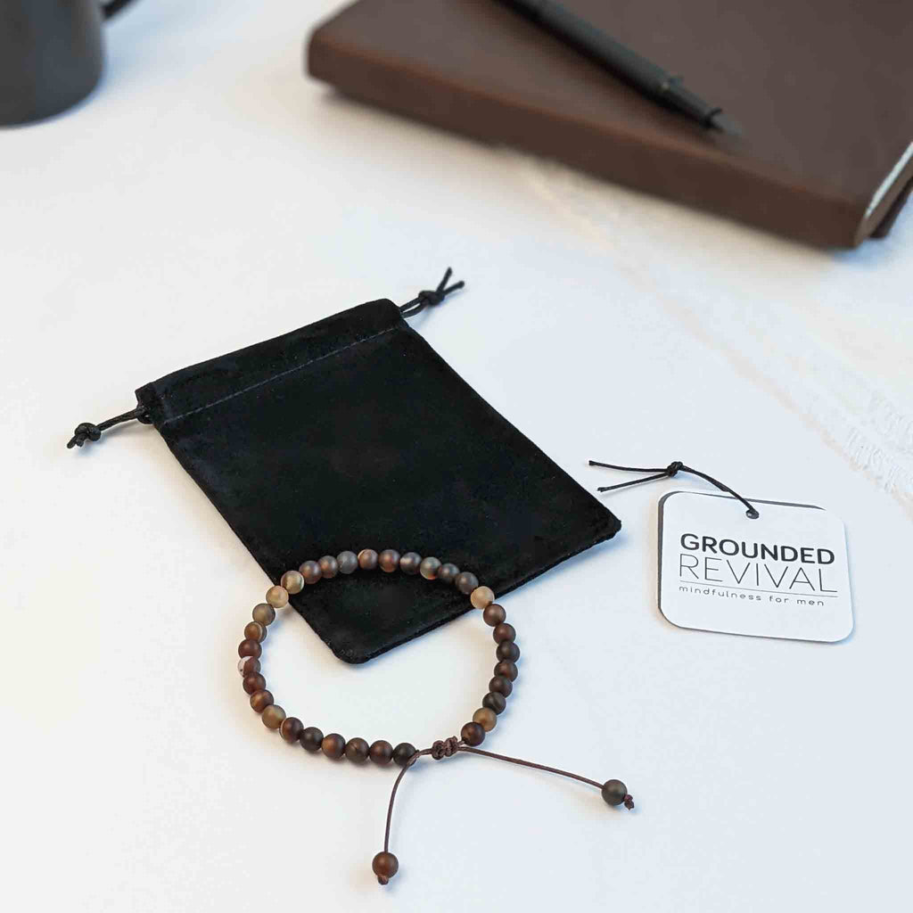 Coffee Agate | Men's Tasbih Bracelet, islamic_prayer_beads - Grounded Revival