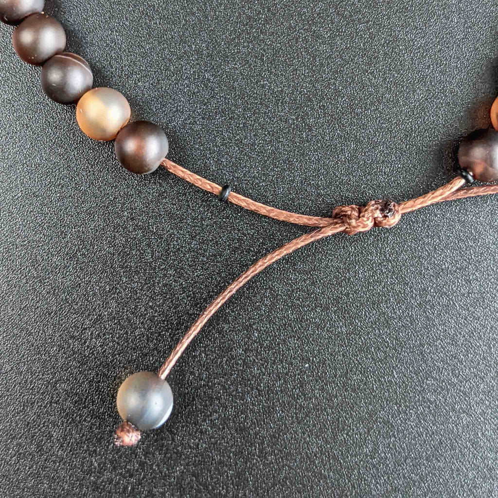 Coffee Agate | Men's Tasbih Bracelet, islamic_prayer_beads - Grounded Revival