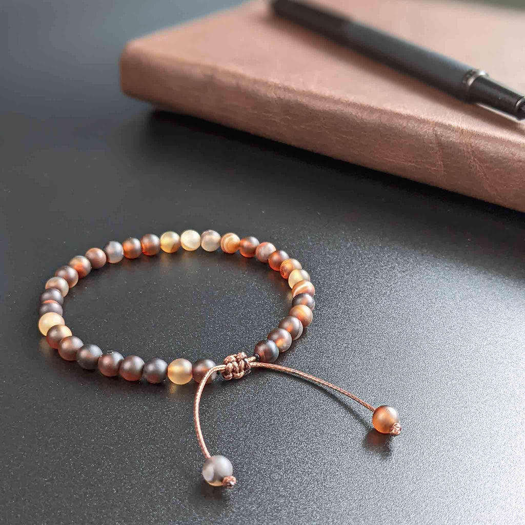 Coffee Agate | Men's Tasbih Bracelet, islamic_prayer_beads - Grounded Revival