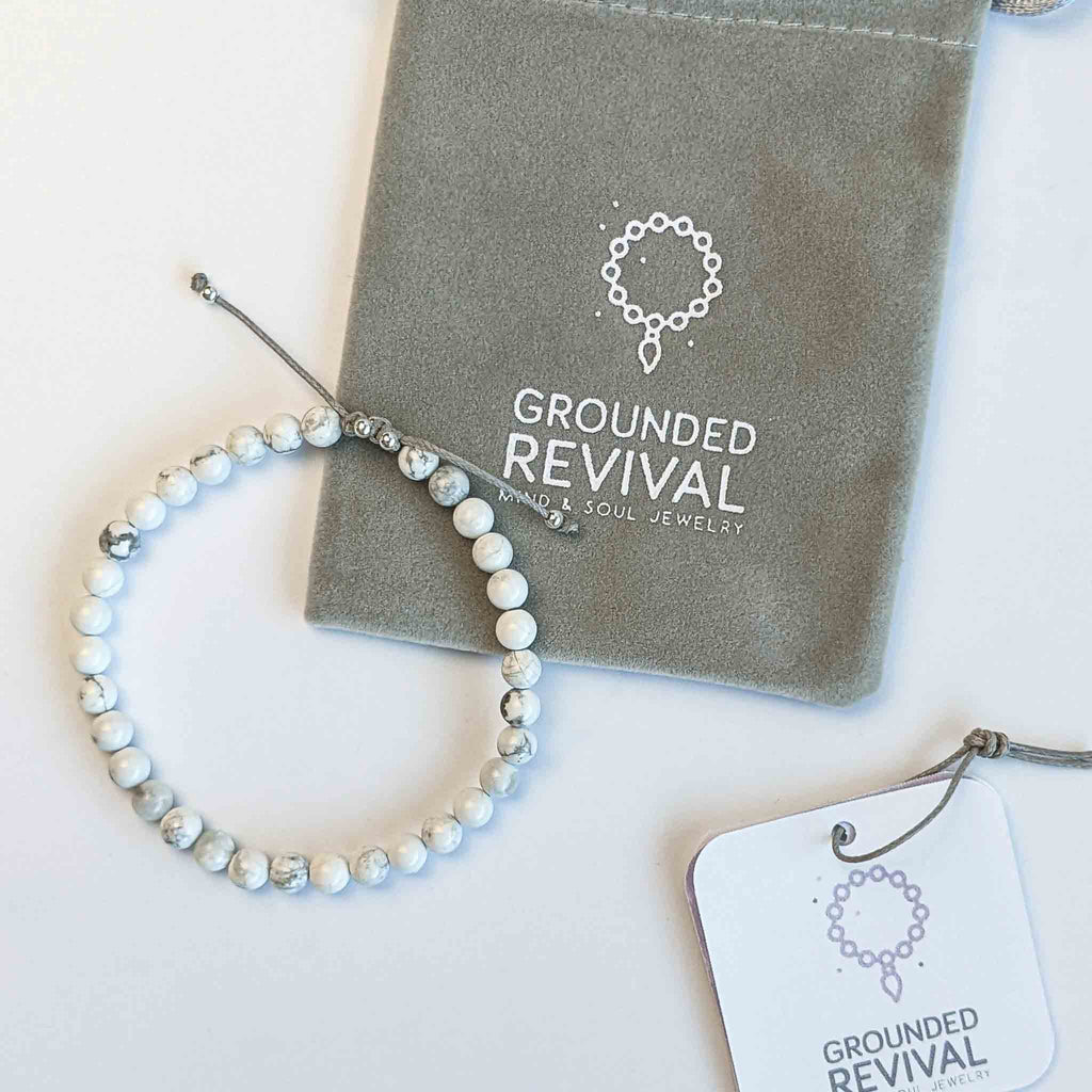 Howlite Tasbih Bracelet, islamic_prayer_beads - Grounded Revival