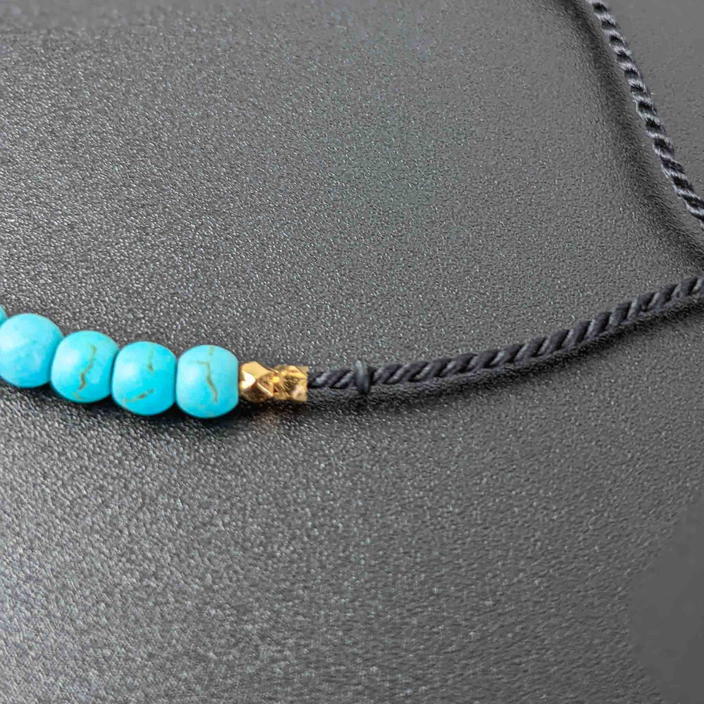 Turquoise Silk Tasbih Bracelet, islamic_prayer_beads - Grounded Revival
