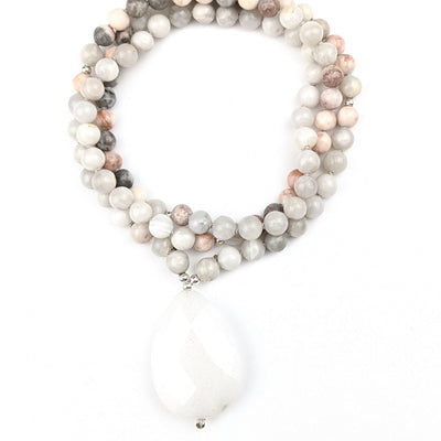 Pink Zebra Jade Tasbih, islamic_prayer_beads - Grounded Revival