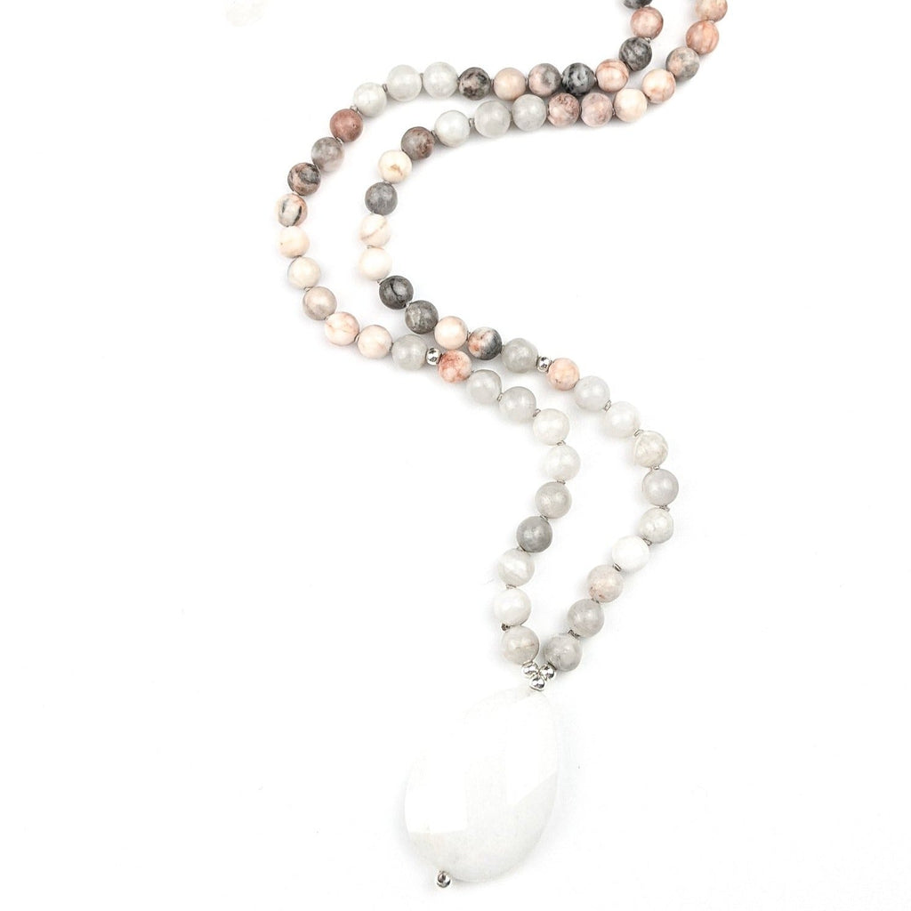Pink Zebra Jade Tasbih, islamic_prayer_beads - Grounded Revival