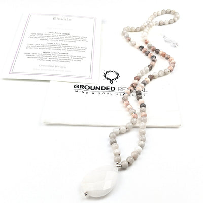 Pink Zebra Jade Tasbih, islamic_prayer_beads - Grounded Revival