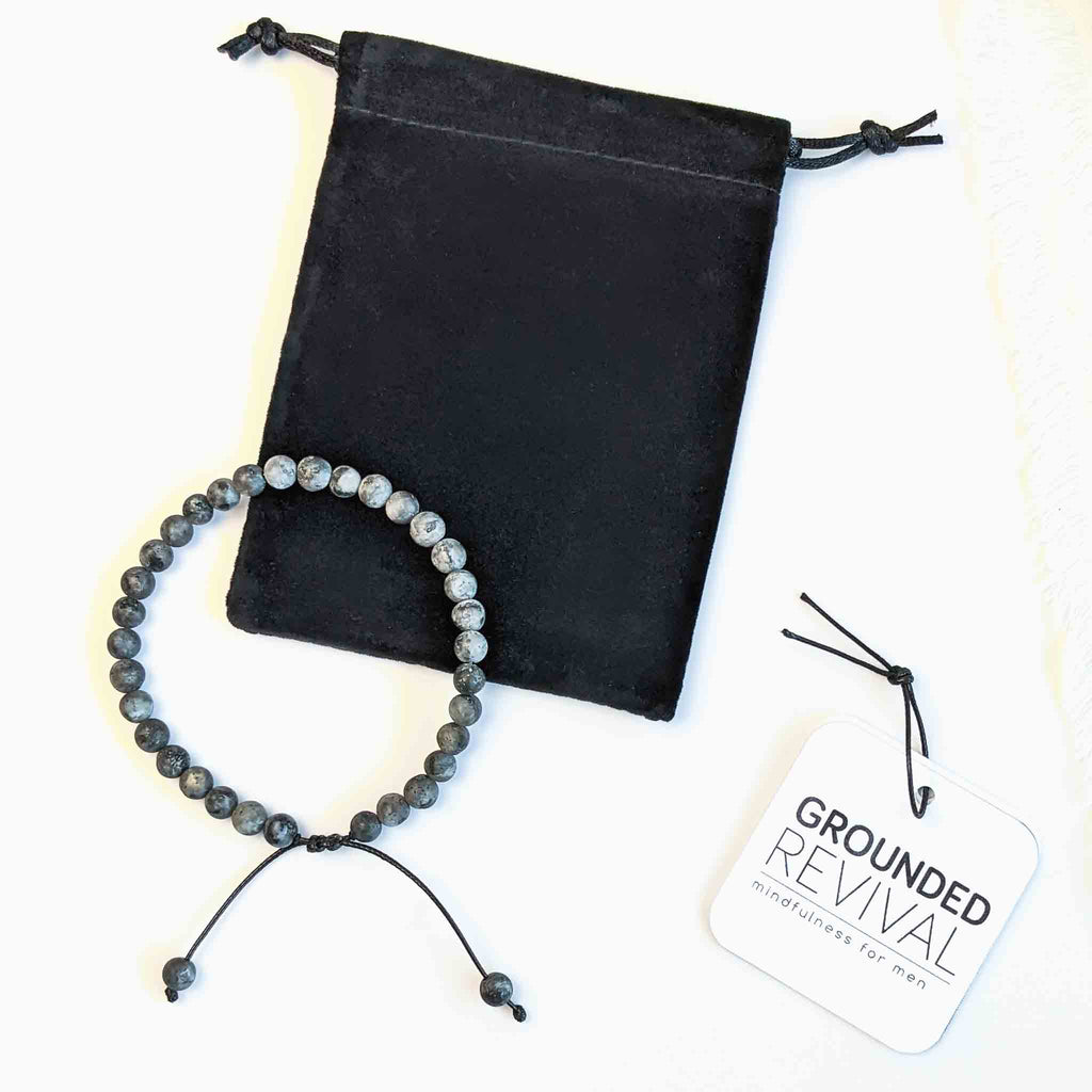 Labradorite | Men's Tasbih Bracelet, islamic_prayer_beads - Grounded Revival