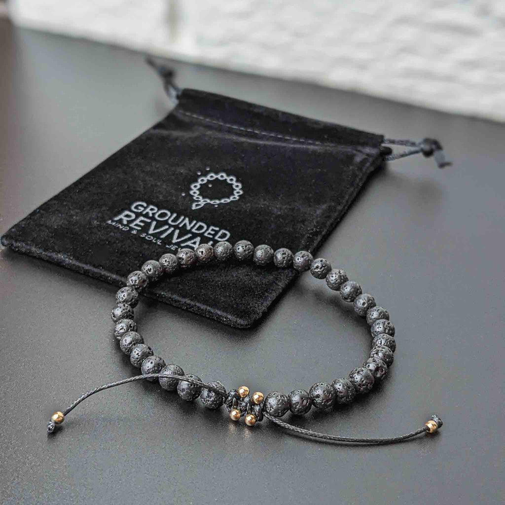Lava Stone Tasbih Bracelet, islamic_prayer_beads - Grounded Revival
