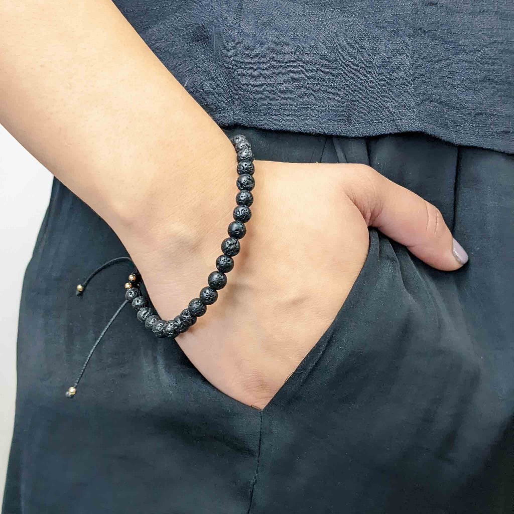 Lava Stone Tasbih Bracelet, islamic_prayer_beads - Grounded Revival