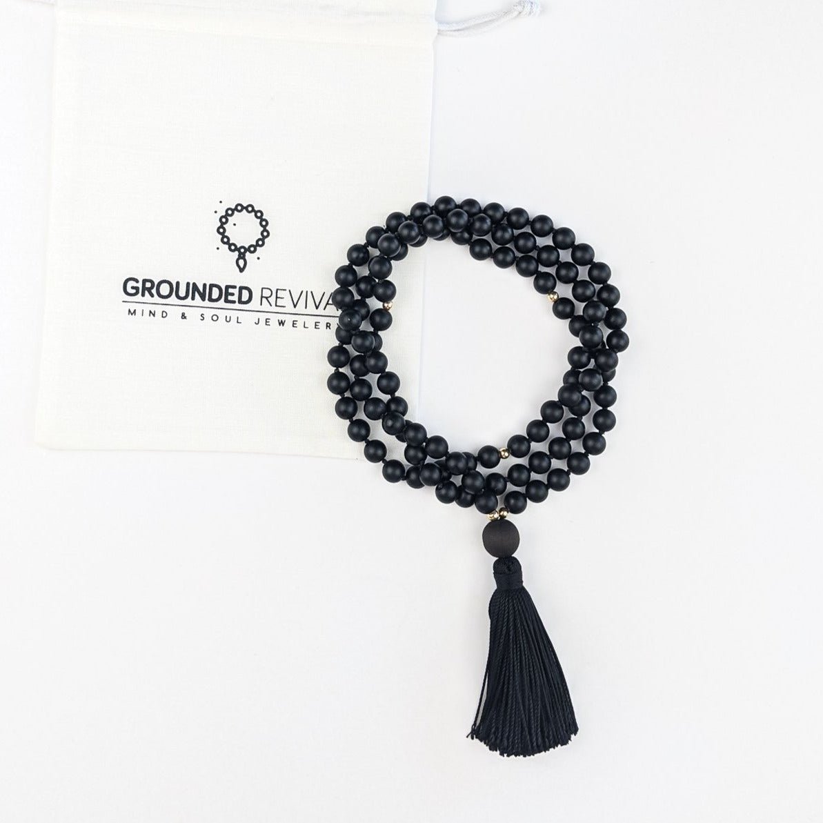 Black Onyx Tassel Tasbih, islamic_prayer_beads - Grounded Revival