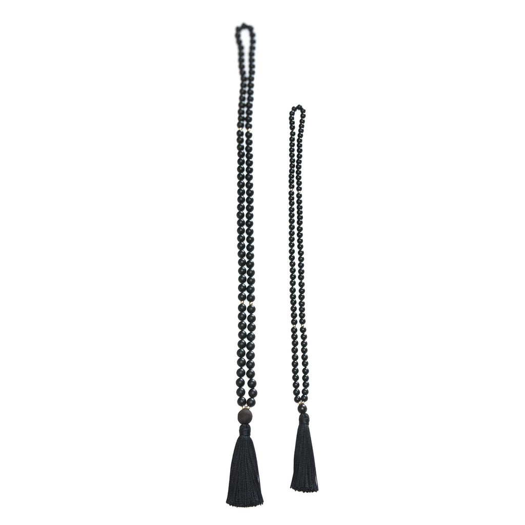 Black Onyx Tassel Tasbih, islamic_prayer_beads - Grounded Revival