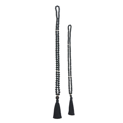Black Onyx Tassel Tasbih, islamic_prayer_beads - Grounded Revival