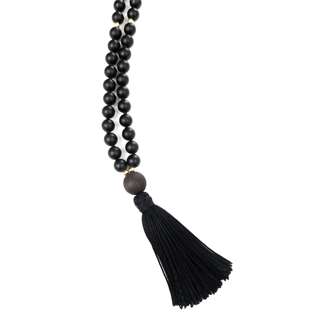 Black Onyx Tassel Tasbih, islamic_prayer_beads - Grounded Revival