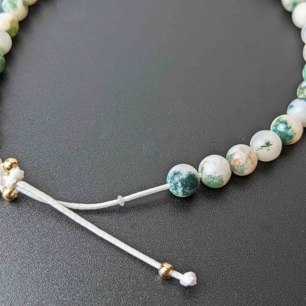 Tree Agate Tasbih Bracelet, islamic_prayer_beads - Grounded Revival