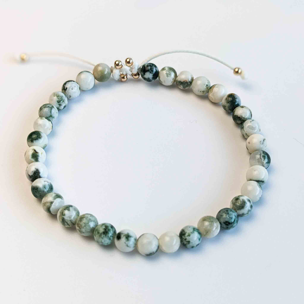 Tree Agate Tasbih Bracelet, islamic_prayer_beads - Grounded Revival