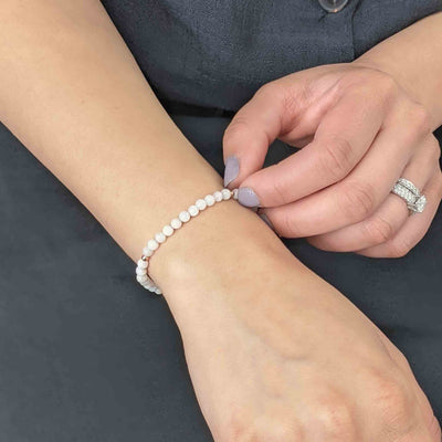 Milky Quartz Silk Tasbih Bracelet, islamic_prayer_beads - Grounded Revival