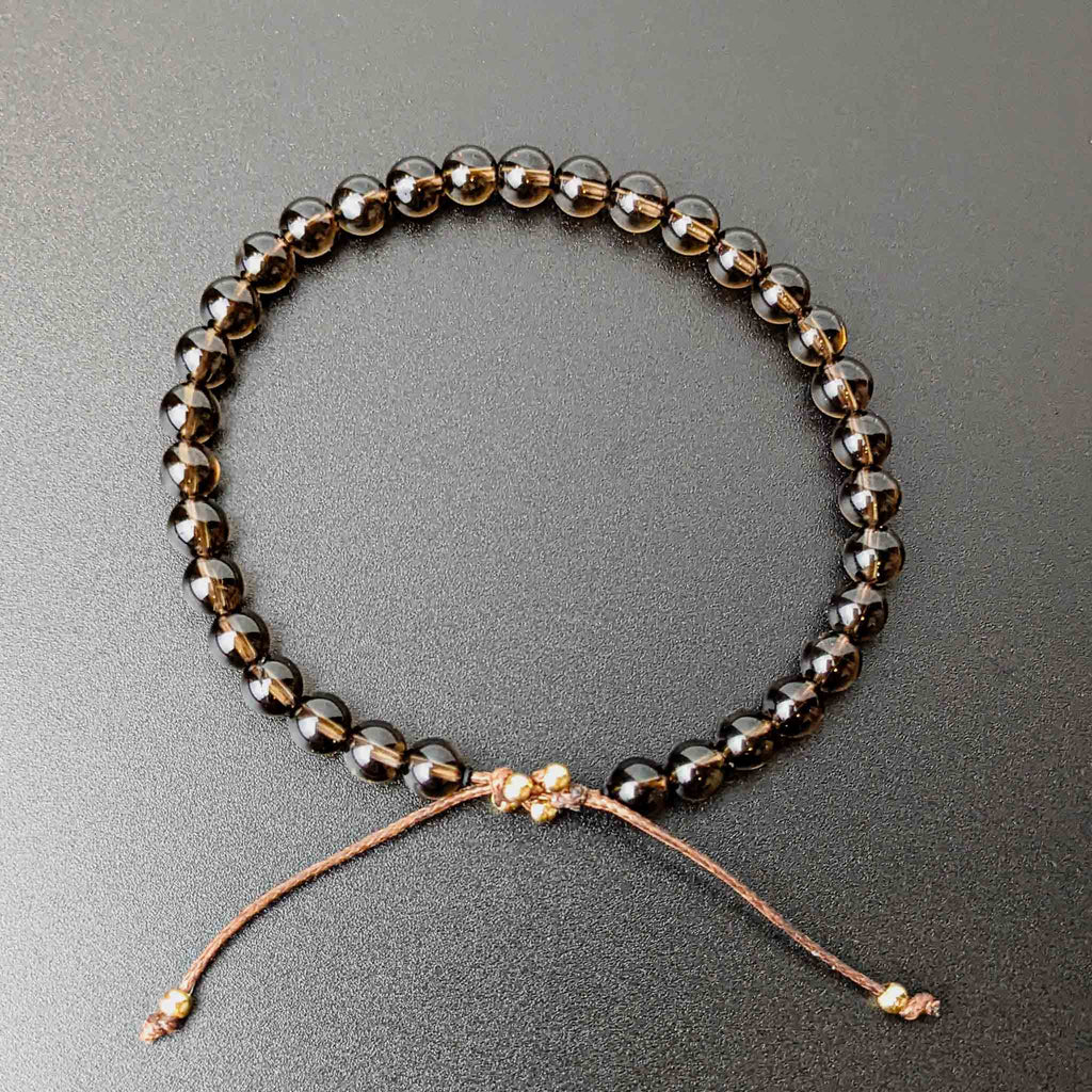 Smoky Quartz Tasbih Bracelet, islamic_prayer_beads - Grounded Revival