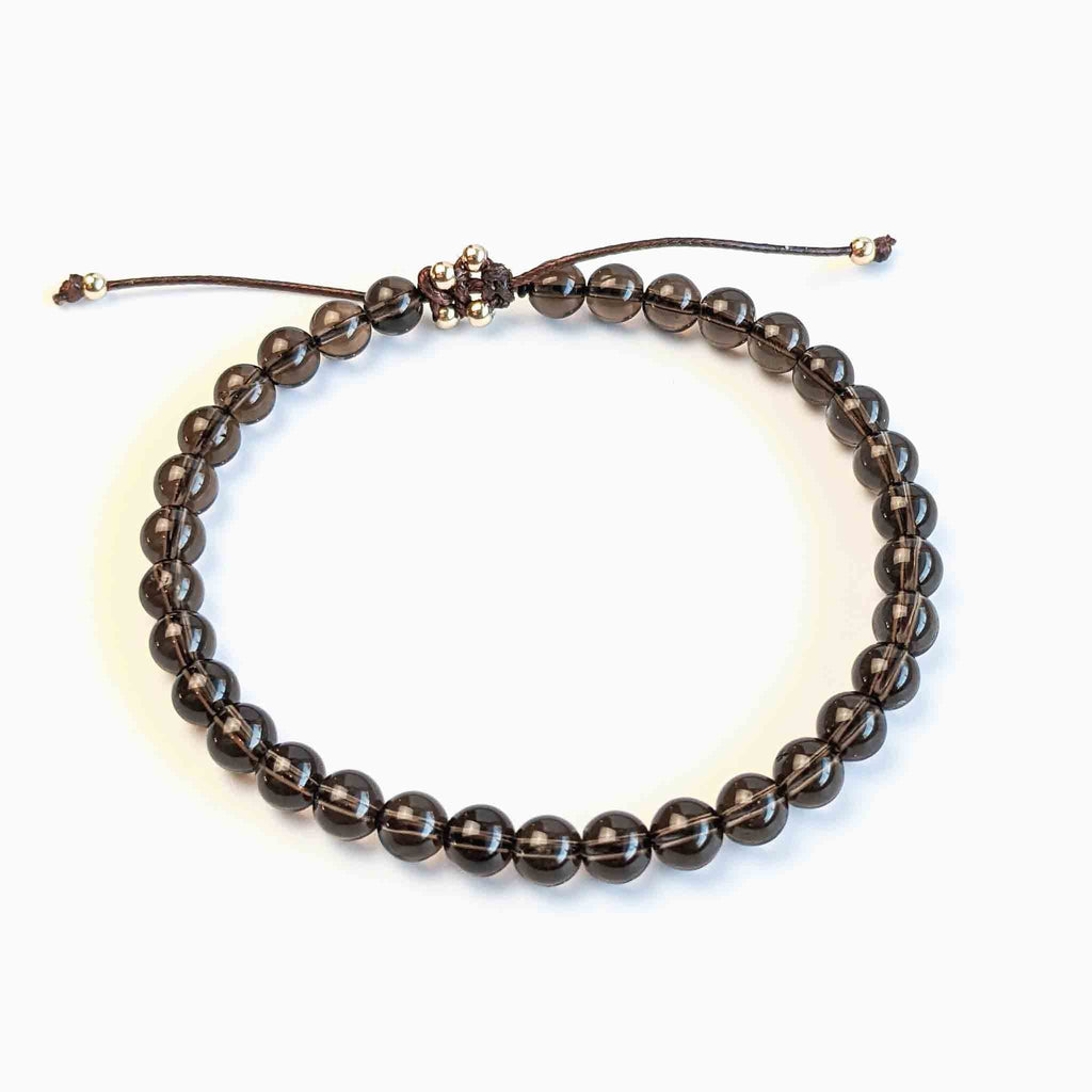 Smoky Quartz Tasbih Bracelet, islamic_prayer_beads - Grounded Revival