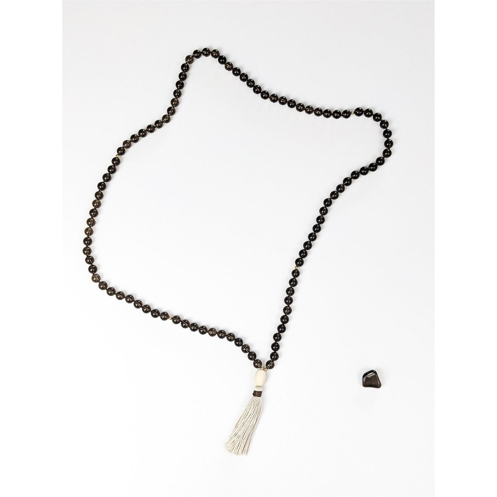 Smoky Quartz Tassel Tasbih, islamic_prayer_beads - Grounded Revival