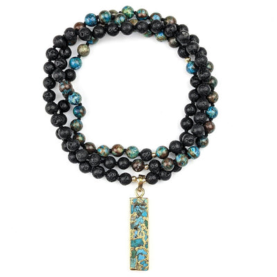 Turquoise Lava Tasbih, islamic_prayer_beads - Grounded Revival