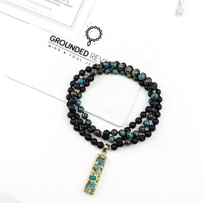 Turquoise Lava Tasbih, islamic_prayer_beads - Grounded Revival