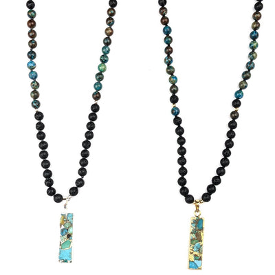 Turquoise Lava Tasbih, islamic_prayer_beads - Grounded Revival