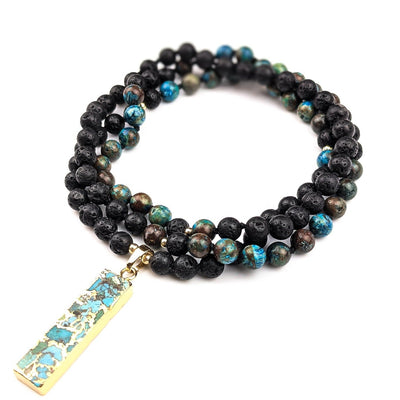Turquoise Lava Tasbih, islamic_prayer_beads - Grounded Revival