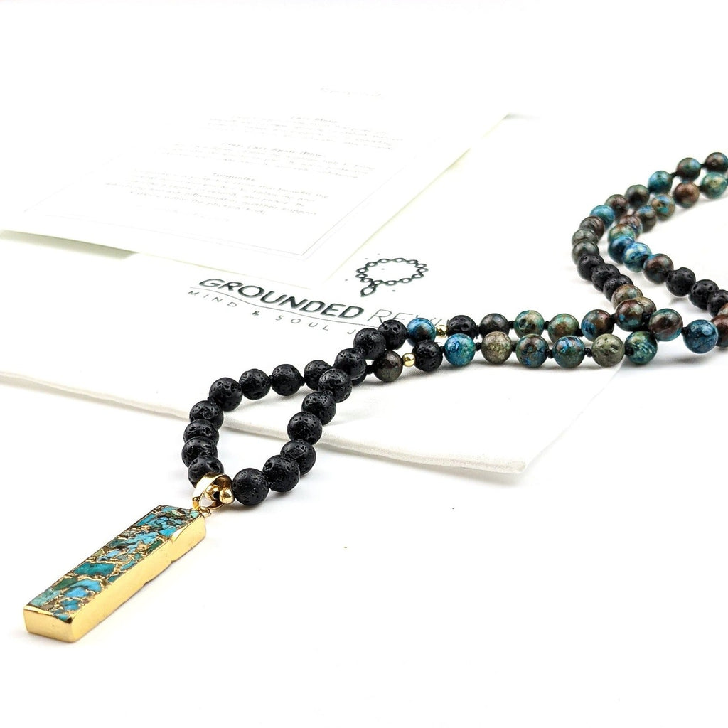 Turquoise Lava Tasbih, islamic_prayer_beads - Grounded Revival