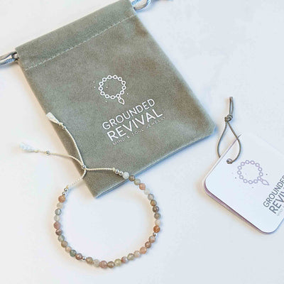 Sunstone Silk Tasbih Bracelet, islamic_prayer_beads - Grounded Revival