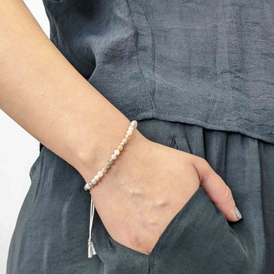 Sunstone Silk Tasbih Bracelet, islamic_prayer_beads - Grounded Revival